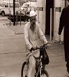 man on bike in brooklyn