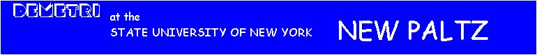 demetri at the state university of new york at new paltz
